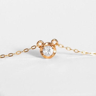 【10金イエローゴールド ダイヤモンドネックレス】0.05ct 可愛さと上品さを兼ね備えたペンダント