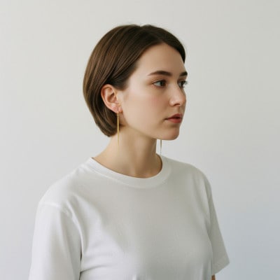 【18金イエローゴールド】小豆チェーン フックピアス しなやかに揺れる上質な煌めき 大人のエレガント