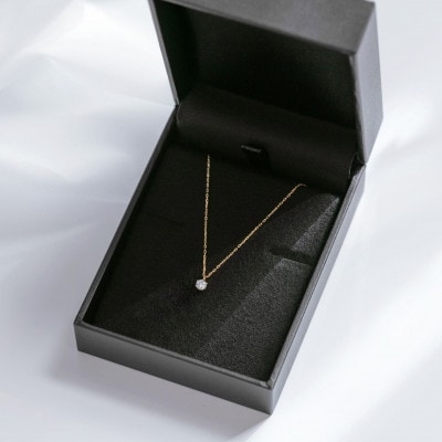 【18金イエローゴールド ダイヤモンドネックレス】0.1ct 気品ある美しさ 6本たてづめ 40cm