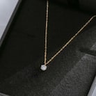 【18金イエローゴールド ダイヤモンドネックレス】0.1ct 優美ある気品 6本たてづめ 45cm