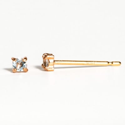 【10金 アクアマリンピアス】大人可愛い天然石 3月誕生石 K10イエローゴールド スタッドタイプ