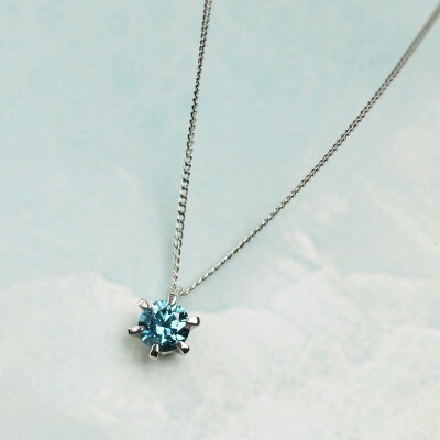 プラチナ900【0.2ct ラボブルーダイヤモンドネックレス】6本たてづめ 優しい輝き ペンダント