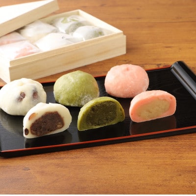 【団喜】贅沢大福　6個入り(桃、塩豆大福、抹茶)