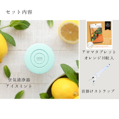 《大津市》小型空気清浄器+アロマディフューザー「OiSHi」アイスミント