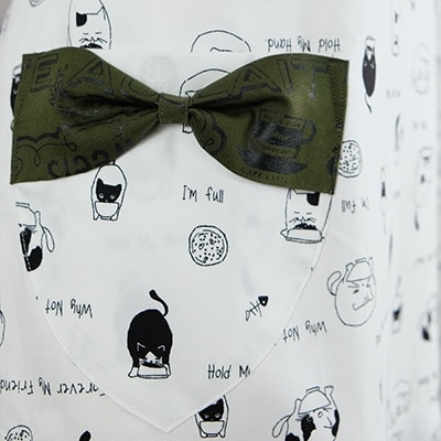 ねこ柄フリルエプロン(子供用) ラブリーグレイス[No5354-0919]