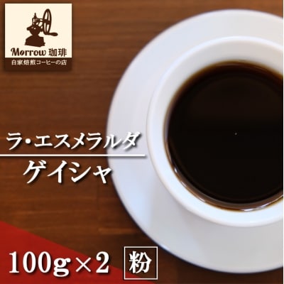 コーヒー 世界最高峰の一つ ラ・エスメラルダ ゲイシャ 100g&times;2 粉[No5354-7031]