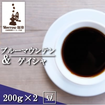 コーヒー ブルーマウンテン No.1&ゲイシャ 各200g 豆[No5354-7020]