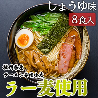 ラーメン 福岡県産 ラー麦使用 しょうゆラーメン 8食入 たなばたの里[No5354-0383]