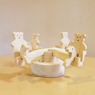 じぃじの手仕事 ぬくもりいっぱいの木製おもちゃ3点セットA