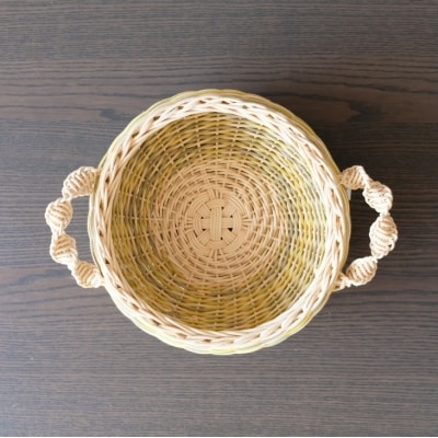 籐かごのみかんかご(グリーン系)[No5354-0127]
