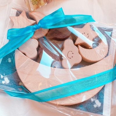 名入れ ゆらゆら揺れる かわいい 積み木 こども 木製 おもちゃ[No5354-0111]