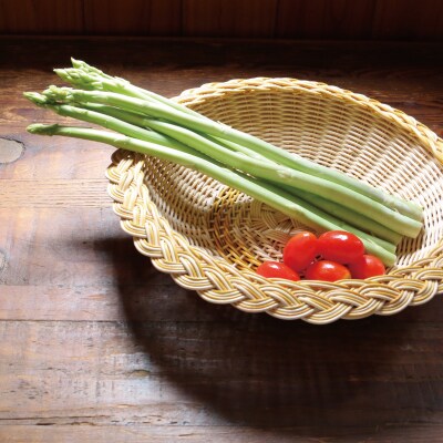 [カラーラタン彩都]　カラーラタン三つ編みプレート(大)イエロー[No5354-0142]