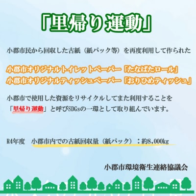 ティッシュ 60箱入り オリジナルティッシュBOX おりひめティッシュ[No5354-0290]