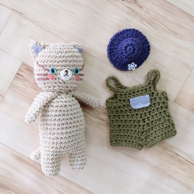 雑貨 ほっこり寄り添う あみぐるみセット ねこちゃん[No5354-0236]