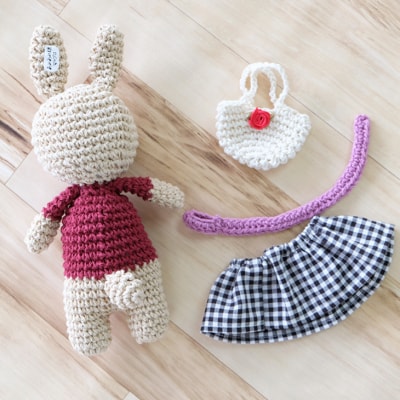 雑貨 ほっこり寄り添う あみぐるみセット うさぎちゃん[No5354-0237]