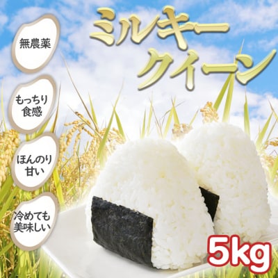 先行予約 栽培期間中 無農薬栽培 令和6年産 ミルキークイーン 5kg[No5354-0354]