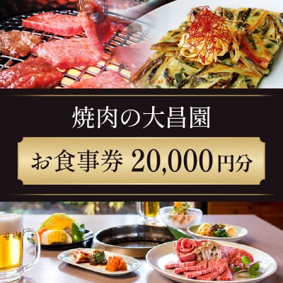 焼肉の大昌園 お食事券 20枚 20000円分 食事券[No5354-0240]