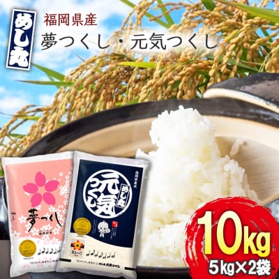 むらせライスの福岡県産めし丸夢つくし5kg・めし丸元気つくし5kg食べ比べセット　精米HACCP認証
