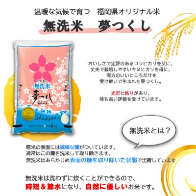 むらせライスの無洗米めし丸　福岡県産夢つくし10kg(5kg×2袋)精米HACCP認証