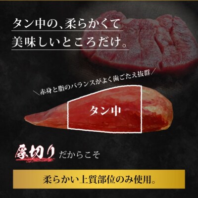 博多屋台名物「炭火焼肉えんや」 厚切り牛たんステーキ [4枚・約200g][No5354-0727]