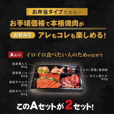 お肉のお弁当 AAセット [800g・約4～6人前][No5354-0739]