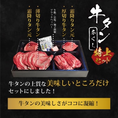牛たん尽くしセット 3種 [600g・約4～6人前][No5354-0730]