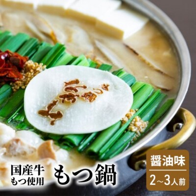 もつ鍋 醤油味 2～3人前 もつ 鍋 セット[No5354-0835]