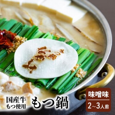 もつ鍋 味噌味 2～3人前 もつ 鍋 セット[No5354-0837]