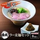 一風堂 白丸 ラー麦麺辛子高菜セット 8食入 豚骨ラーメン ラーメン[No5354-2145]