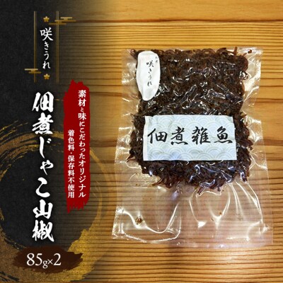 佃煮じゃこ山椒 85g×2 「咲きうれ」【着色料・保存料不使用】[No5354-2198]