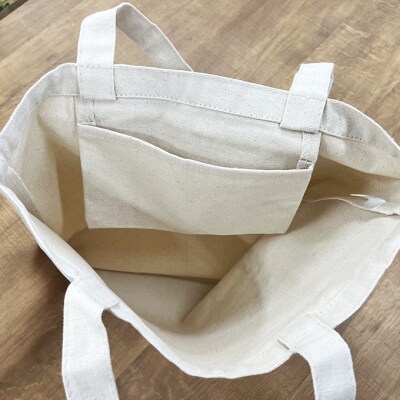 保護猫活動応援 インナーポケット トートバッグ パン捏ねデザイン:ブラック[No5354-7104]