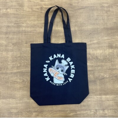 保護猫活動応援 インナーポケットトートバッグパン持ちデザイン:ナイトブルー[No5354-7106]