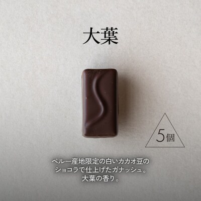 【年末配送】ボンボンショコラ 5個(大葉)&フェーブ80g[No5354-2248]