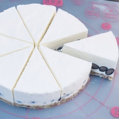 【低糖質】手作り黒豆レアチーズケーキ[No5354-2193]