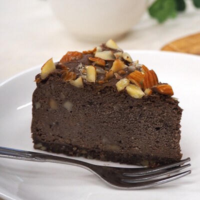 【低糖質】手作りココア&ナッツ・ベイクドチーズケーキ 約500g[No5354-2209]