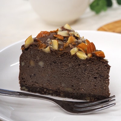 【低糖質】手作りココア&ナッツ・ベイクドチーズケーキ 約500g[No5354-2209]
