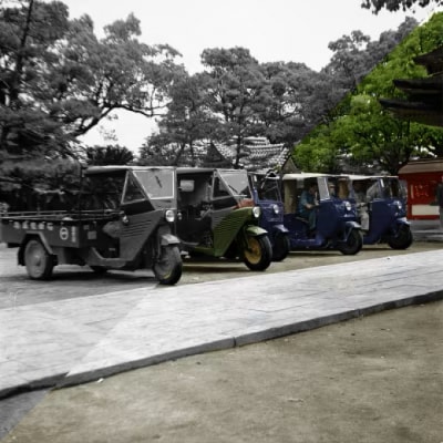 写真のくまさんの写真リメイク(大切な思い出の白黒写真をカラー写真に)[No5354-2387]