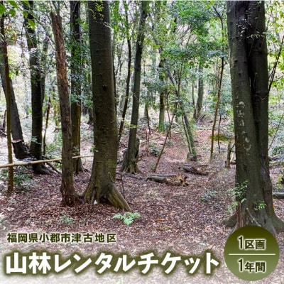 チケット 山林レンタルチケット 小郡市津古地区 1区画 1年間[No5354-2415]