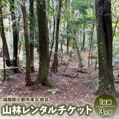 チケット 山林レンタルチケット 小郡市津古地区 1区画 3ヶ月[No5354-2430]
