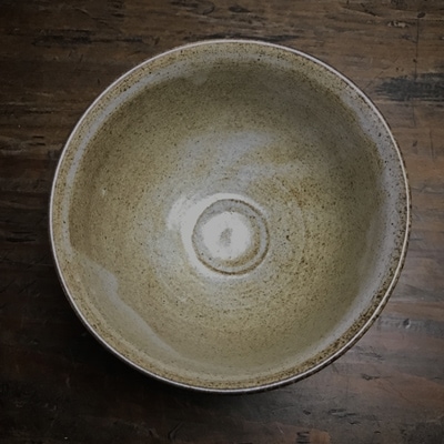 【唐津焼 炎向窯】絵唐津茶碗6　打越一彦作(四方山紐付桐箱付)