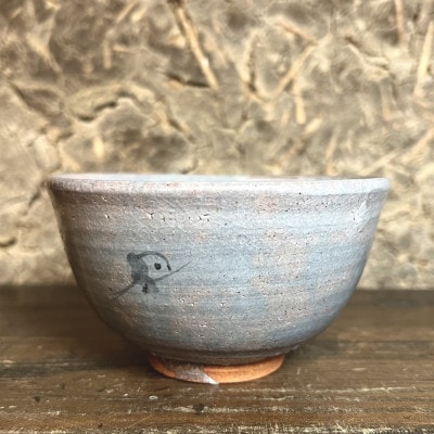 【唐津焼 炎向窯】絵唐津茶碗/窯変　打越一彦作