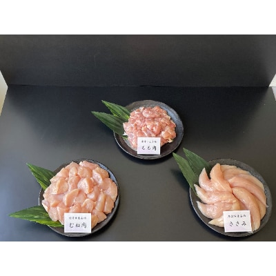 【佐賀県唐津市産】若鳥カット済もも肉&むね肉&ささみの小袋詰め合わせ2.7キロ