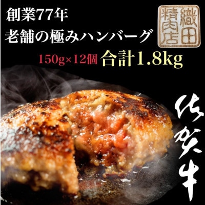 【発送月固定定期便】【奇数月】老舗の極みハンバーグ150g×12個(唐津市)全6回