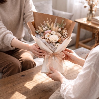 For You|想いを手渡す 枯れない花束(ブラウン)