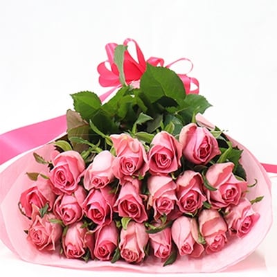 【産地直送】バラの花束　ピンク色のみ　20本の薔薇(ギフト用)