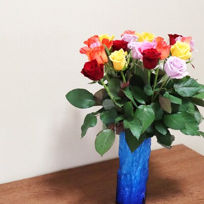 【産地直送】バラの花束　ミックス　20本の薔薇(ギフト用)