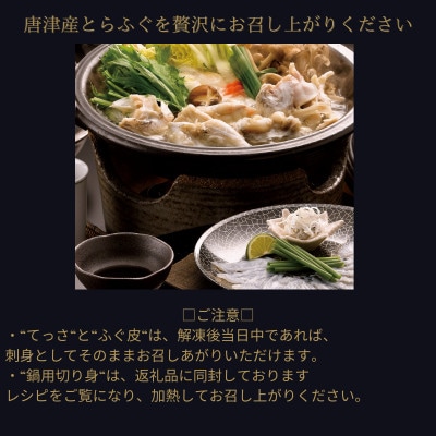 唐津産 とらふぐてっさと切り身の贅沢食べ比べ!4人前