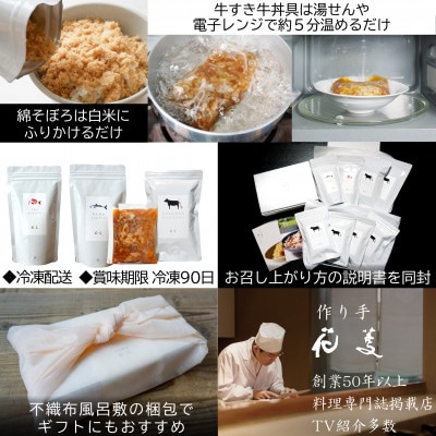 唐津ご飯のお供詰め合わせセット 綿そぼろ鯛と鯖 100g×2袋・佐賀牛牛すき牛丼具 275g×6袋