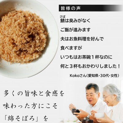 唐津のご飯のお供 綿そぼろ 鯖(さば) 100g×6袋 高級ふりかけ
