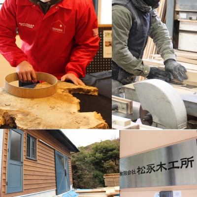 木工職人の作る一点もの　天然木と樹脂の手作りデザイン時計【1001】